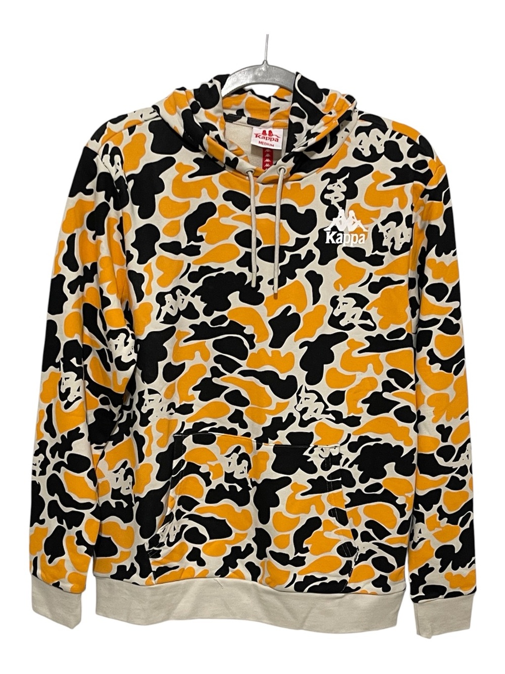 Kappa Orange Black White Camo Pullover Hoodie - Picture 3 of 11